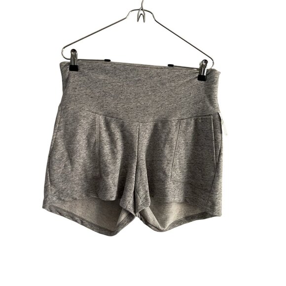 Old Navy Women M Heather Gray Maternity Rollover-Waist Vintage Sweat Shorts NWT - Picture 3 of 9